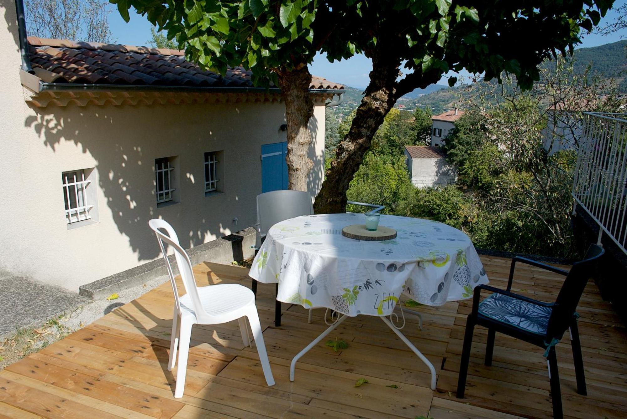 Nid Douillet - Les Fargettes - Superbe Vue - Charmante Petite Maison Avec Jardin - 2 Pieces A Privas Bagian luar foto